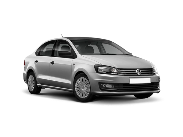 Volkswagen Polo Серебристый Reflex, металлик. Чёрный Deep, перламутр