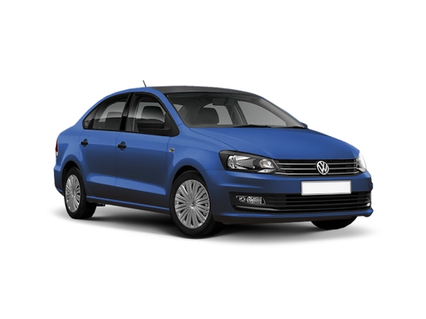 Volkswagen Polo Синий Reef, металлик. Чёрный Deep, перламутр